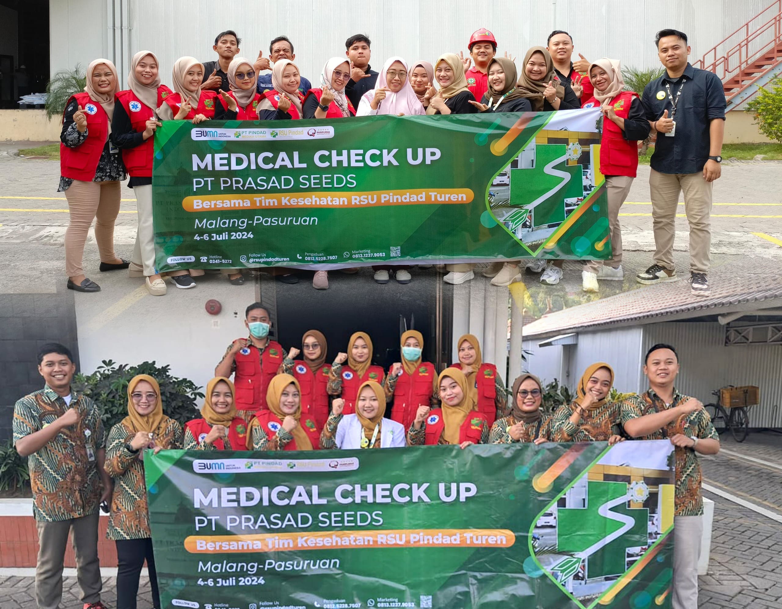 MCU PT Prasad Seeds Bersama RSU Pindad Turen di Pasuruan dan Malang