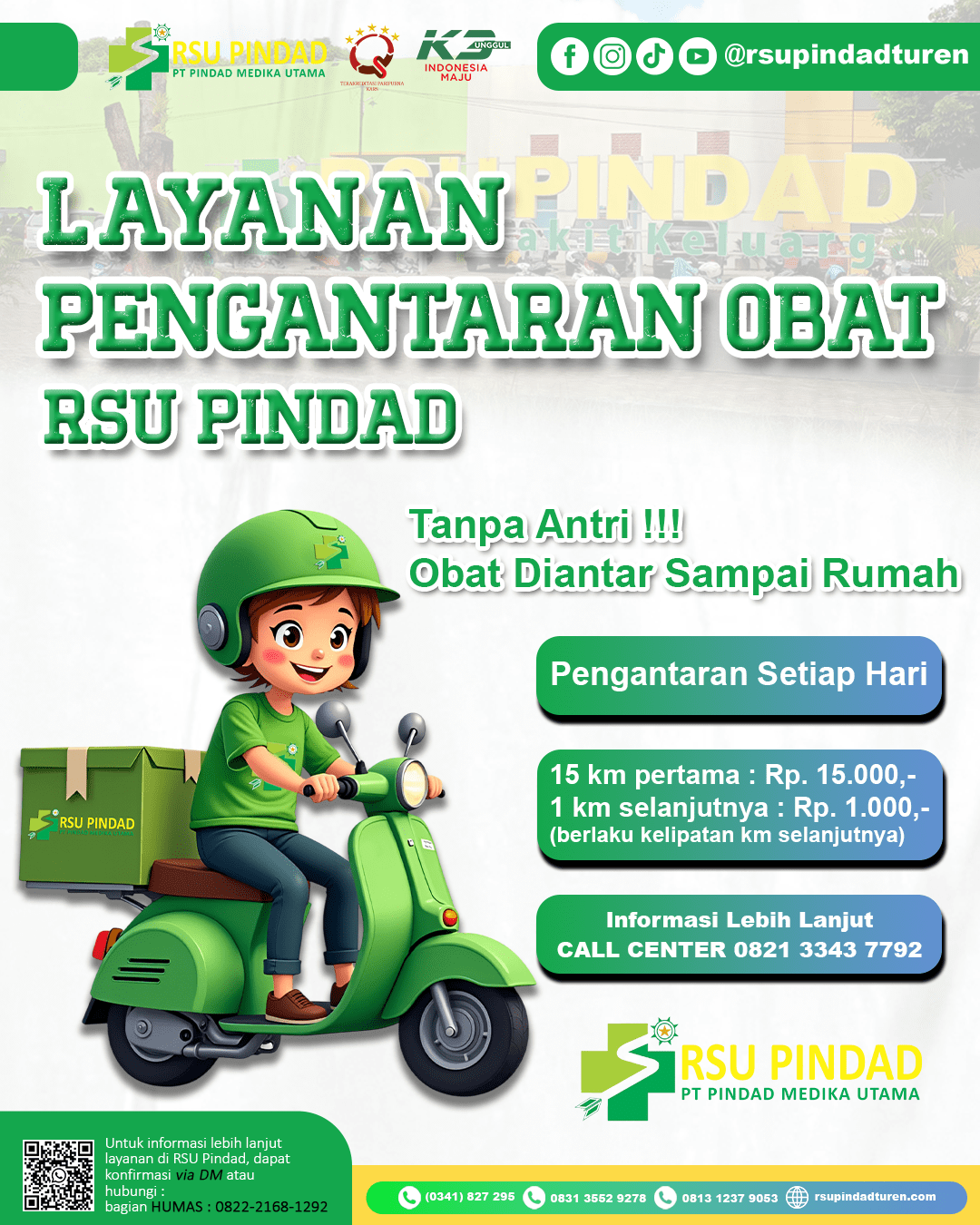 RSU Pindad Turen Sediakan Layanan Pengantaran Obat Langsung ke Rumah Pasien