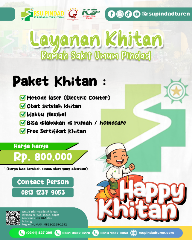 Layanan Khitan Unggulan RSU Pindad Turen: Modern, Minim Nyeri, dan Ramah Anak